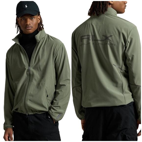 NEW RLX Ralph Lauren Green Lightweight Stretch Windbreaker Jacket Men’s XXL - Picture 1 of 13